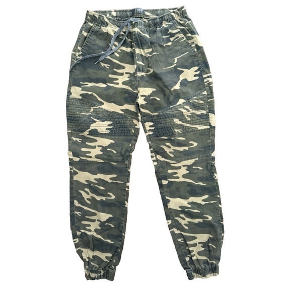 Steves Jeans Camaflauge Joggers Cotton/Spandex Women s Size L‎ Drawstring waist
